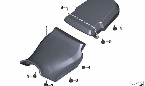 Asiento conductor bajo OEM 52538382553 para motos BMW F750GS, F850GS, F900GS. Original BMW Motorrad.