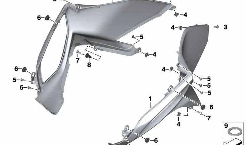 Tuerca de neopreno para BMW I01, I01N, Motorrad K52 (OEM 07147335808). Original BMW