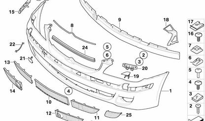 Rejilla lateral derecha para BMW Serie 7 E65, E66 (OEM 51117135566). Original BMW