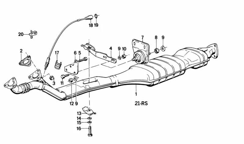 Soporte para BMW E21, E30, E12, E28, E34, E24, E23 (OEM 11781271748). Original BMW