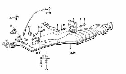 Soporte para BMW E21, E30, E12, E28, E34, E24, E23 (OEM 11781271748). Original BMW
