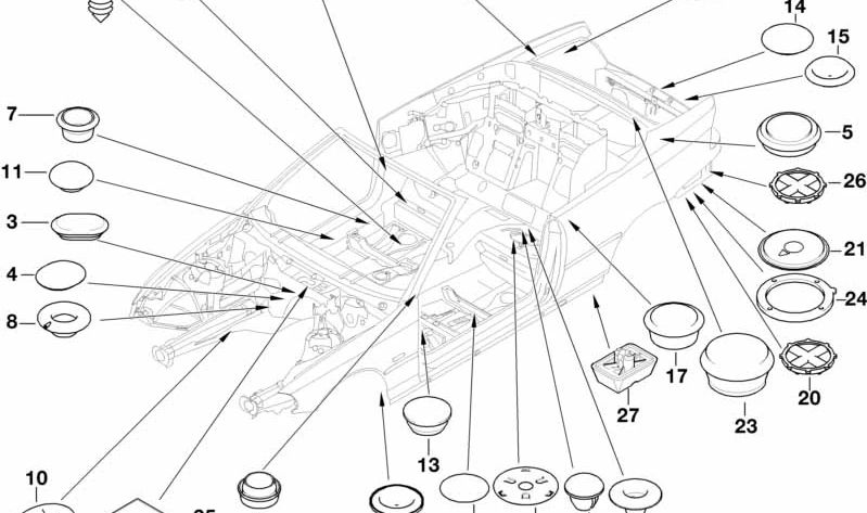 Junta de tapa de cierre OEM 51718227359 para BMW E81, E82, E87, E88, E46, E90, E91, E92, E93, E65, E66, E84, E83, E53, E70, F15, F85, E71, E72, F16, F86. Original BMW.