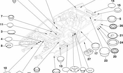 Junta de tapa de cierre OEM 51718227359 para BMW E81, E82, E87, E88, E46, E90, E91, E92, E93, E65, E66, E84, E83, E53, E70, F15, F85, E71, E72, F16, F86. Original BMW.