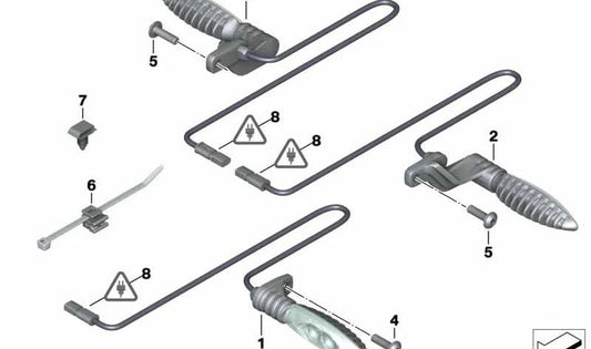 LED intermitente trasero izquierdo OEM 63238522501 para motos BMW R 1200 GS, R 1200 GS Adventure. Original BMW Motorrad.