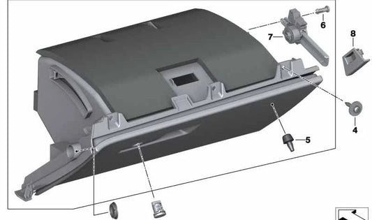 Cerradura exterior OEM 51459474489 para BMW G29. Original BMW.