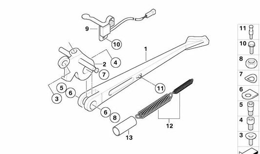 Parafuso OEM M10X30 46537707917 para BMW Motorrad G 650 x K15. BMW Motorrad original.
