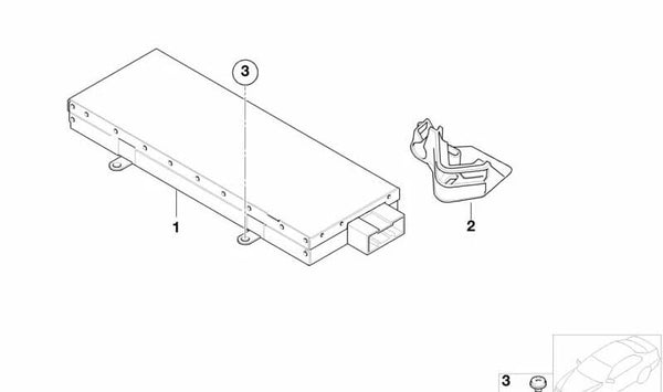 Sintonizador de antena OEM 65209123610 para BMW E65, E66. Original BMW.