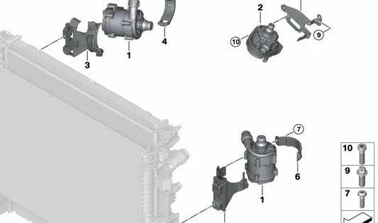 Clamp for BMW F90, F91, F92, F93, F95, F96 (OEM 17117854807). Original BMW