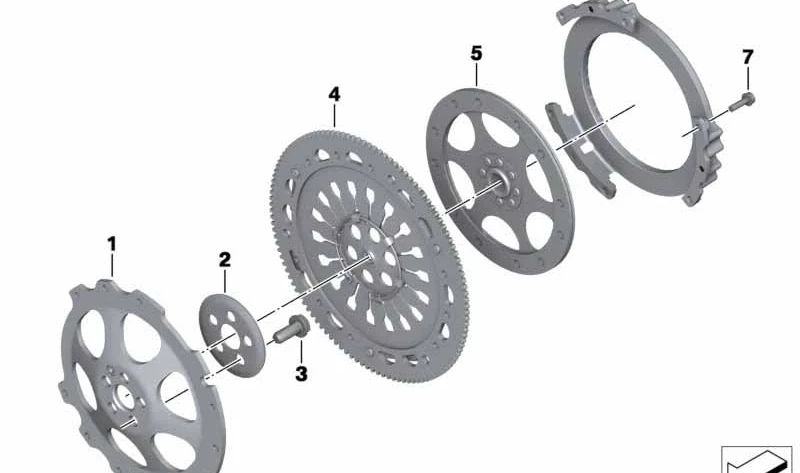Tornillo de fijación OEM 21217684771 para BMW Motorrad 3/20, 2002, R3, HP2, R nineT, R nineT Pure, R nineT Racer, R nineT Scrambler, R nineT Urban G/S. Original BMW Motorrad.