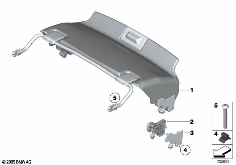 Capa de porta-malas para BMW Z4 E89 (OEM 51477341663). BMW original