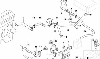 Conector eléctrico 2 pines OEM 12521732460 para BMW E81, E82, E87, E88, E36, E46, E90, E91, E92, E93, E39, E60, E61, F07, F10, F11, E63, E64, E38, E65, E66, F01, F02, E31, E84, E83, E70, E71, Z3. Original BMW.