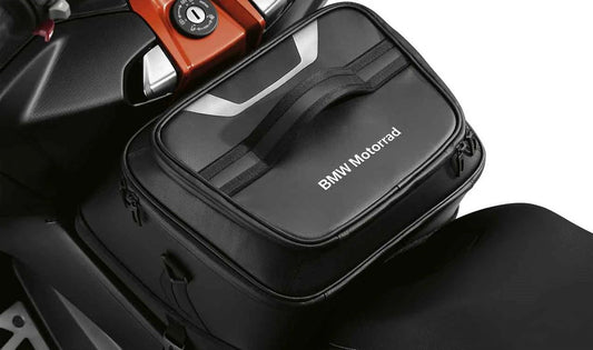 Bolsa para túnel central negra 12 l OEM 77458551271 para motos BMW C 600 Sport y C 650 Sport. Original BMW Motorrad.