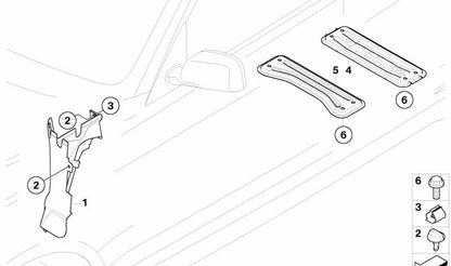 Partition Wall Left Inlet Compartment for BMW E83N (OEM 41133428694). Original BMW