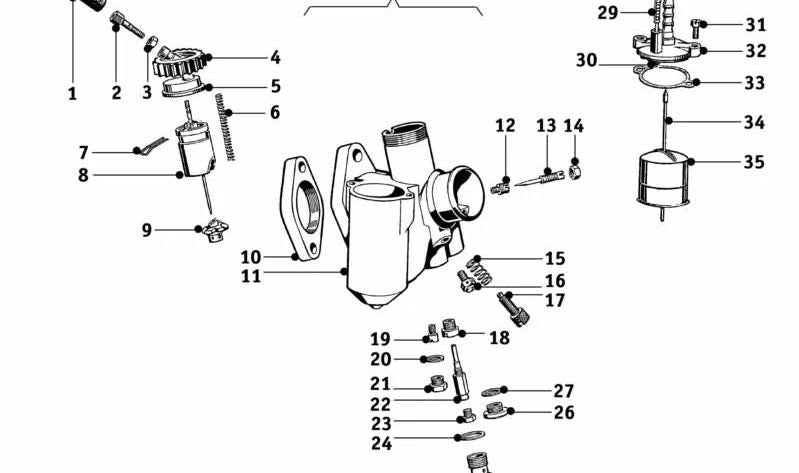 Flotador de carburador OEM 13110039187 para BMW {E30,E31,E32,E34,K1,K100,K1100,K75,R100,R1100,R80,R850,R90} Original BMW.