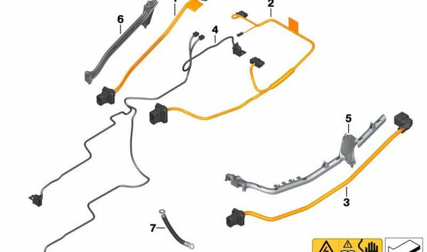 Cableado eléctrico de módulo de control OEM 61118550054 para BMW Motorrad K1. Original BMW Motorrad.