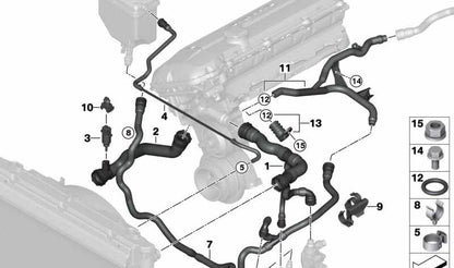 OEM -Lüftungsrohr 17127508012 für BMW E65, E66. Original BMW.