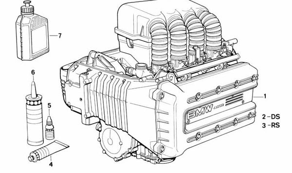 Juego de juntas motor OEM 11001464246 para motos BMW K1, K100 RS. Original BMW Motorrad.