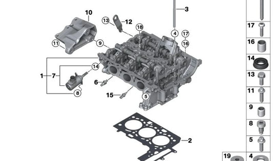 BMW F40 F40 -Ventilverteilung, F44 Serie 2, F45N, F46, F46N, X1 F48, F48N, X2 F39, Mini F54, F55, F56, F57, F60 (OEM 11121019163). Original BMW