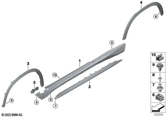 Clip for BMW X1 U11, U12 (OEM 51775A1CF55). Genuine BMW.