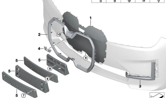 Right side cover for BMW i I20 (OEM 51118737784). Original BMW