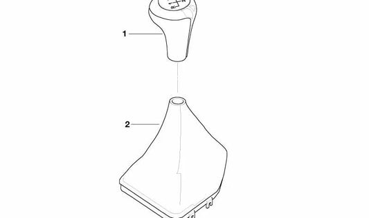 Pomo de cambio de marchas en cuero y aluminio OEM 25118016096 para BMW E52 Z8. Original BMW.