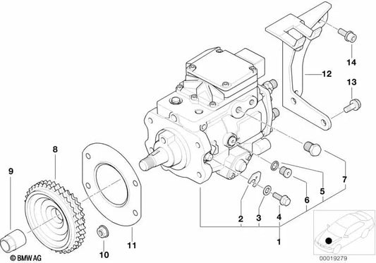 BMW Vite 3 E46, serie 5 E39 (OEM 13512248186). BMW originale.