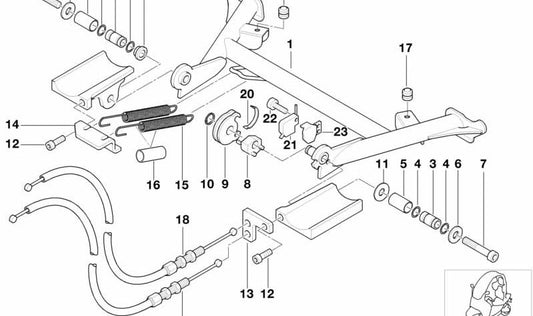 Arandela de tope OEM 46522336078 para BMW Motorrad C1 (10/1999 - 04/2003). Original BMW Motorrad.