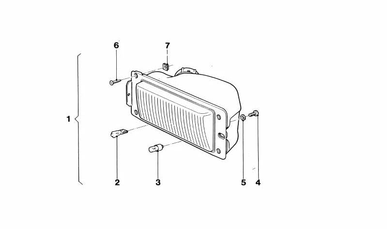 Antiniebla pilot/left position light OEM 63172165695 for BMW E81, E87, E88, E90, E91, E92, E93, E60, E61, E63, E64, X3 E83, X5 E70, X6 E71, E72, Z4 E89. Original BMW.