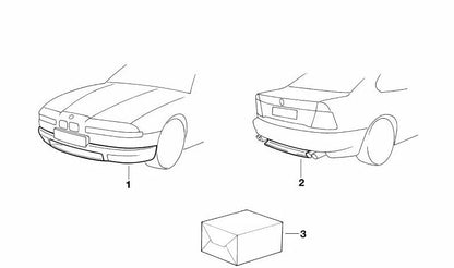 Paragolpes trasero imprimado M Technic OEM 51122253005 para BMW E31. Original BMW.