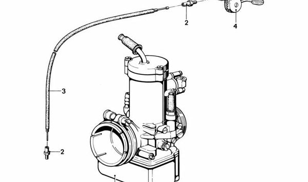 Carburador izquierdo OEM 13111262399 para BMW R50. Original BMW.