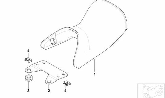 Oeme Cool 52537665854 pour les motos BMW F 650 GS, G 650 GS. BMW original Motorrad.