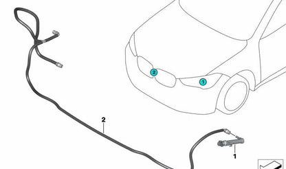 BMW X2 F39 Tubo do sistema de lavagem de caça (OEM 61667429690). BMW original