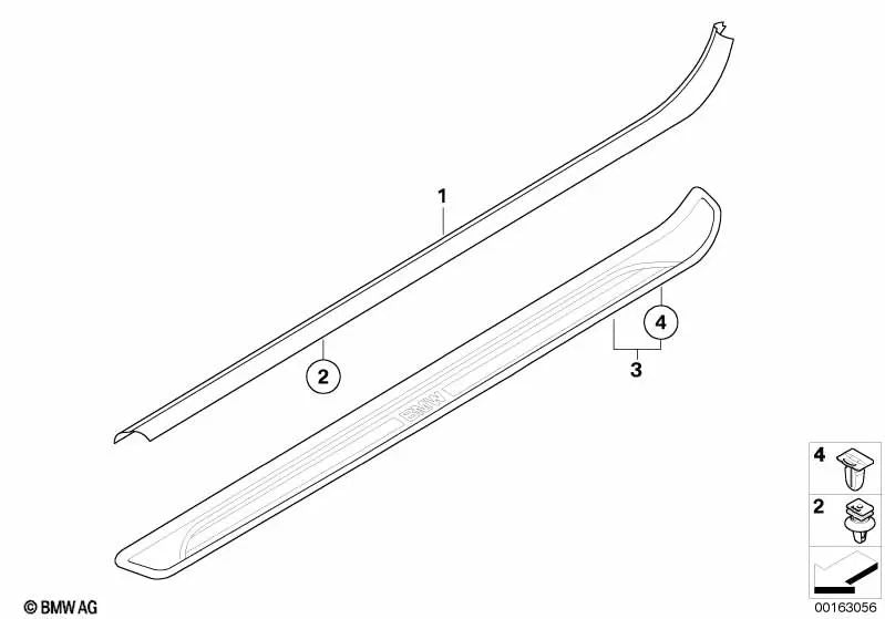 Rechter Eingangsabweiser für BMW 1 E88 -Serie (OEM 51477177826). Original BMW.
