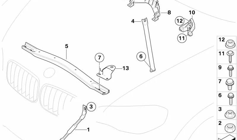 Barra lateral para BMW X5 E70, E71, E72 (OEM 51717159587). Original BMW