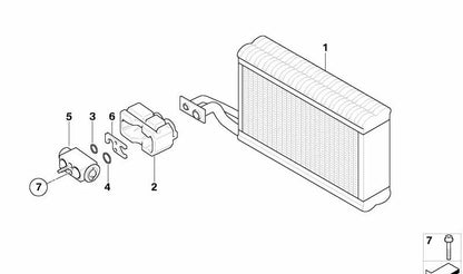 Válvula de expansión del aire acondicionado OEM 64119178316 para BMW E60, E61, E63, E64. Original BMW.