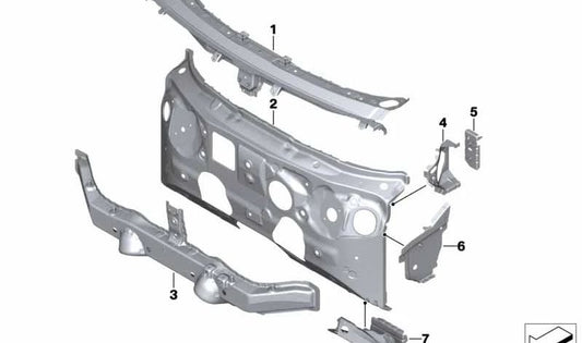 Coluna frontal direita para BMW F40, F70, F44 (OEM 4100795540). BMW original