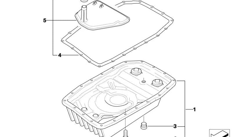 Junta de cárter de aceite OEM 24117543484 para BMW E65, X3 E83, X3 E83N, X5 E53. Original BMW.
