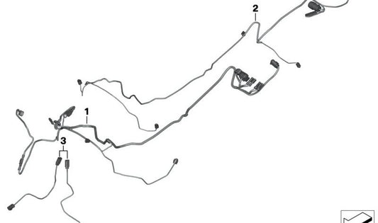 Mazo de cables sistema de sonido OEM 61128548714 para motos BMW R 1200 RT, R 1250 RT. Original BMW Motorrad.
