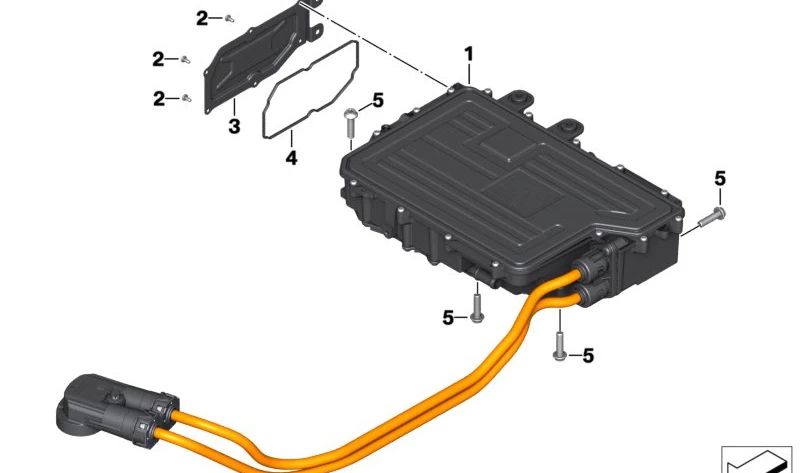 OEM service cover 12381686641 for BMW Motorrad C series, CE04 model (K07). Original BMW Motorrad.