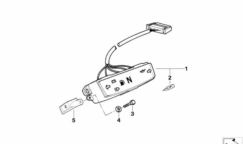 Unidad de lámpara de control OEM 62147663680 para motos BMW R1150GS, R1150GS Adventure, R1150RS, R1150RT. Original BMW Motorrad.