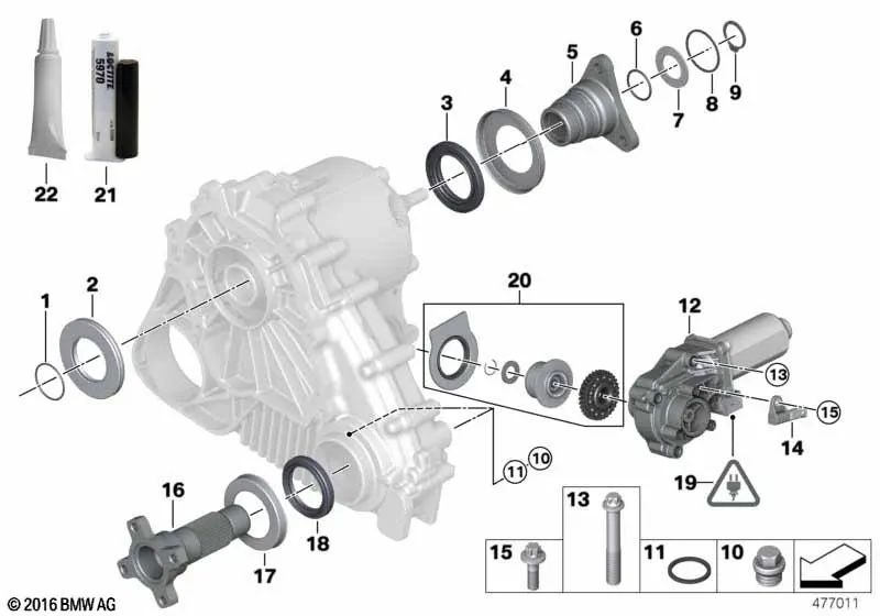 Powder dish for BMW F20, F21, F22, F23, F30, F31, F34, E90, E91, E92, F32, F33, F36, E60, E61, F07, F10, F11, F18, F06, F12, F13, F01 , F02, X1 E84, X3 E83 (OEM 27107537665). Original BMW