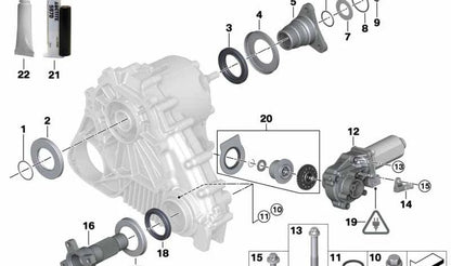 Flangia di uscita per BMW E83, E83N (OEM 27107565930). BMW originale.
