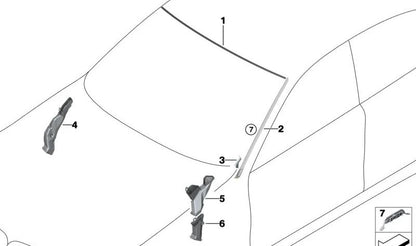 Sinistra Raccolta di stampaggio per BMW 3 G20, G21, G28, G80, G81 (OEM 51317427873). BMW originale