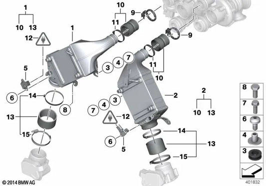 Bushing for BMW F07, F10, F11, F06, F12, F13, F01, F02, F04, E70N, F15, E71, E72, F16 (OEM 17517585580). Genuine BMW
