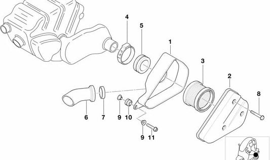 OEM 13717651850 parafuso da cabeça da lentilha para BMW Motorrad C1 (0991, 0992). BMW Motorrad original.