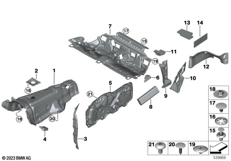Sound insulation left A-pillar for BMW G23, G83 (OEM 51489495021). Original BMW