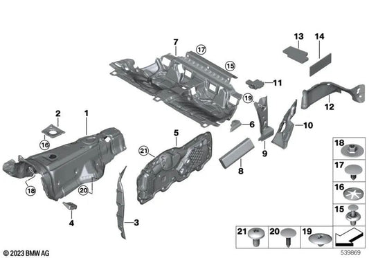Sound insulation left A-pillar for BMW G23, G83 (OEM 51489495021). Original BMW