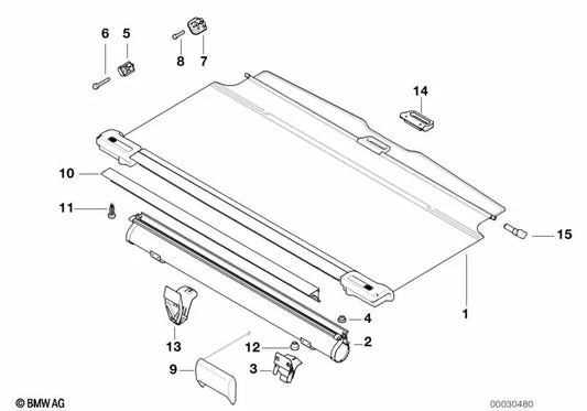 Tapa de cubierta para BMW Serie 3 E36 (OEM 51478209757). Original BMW