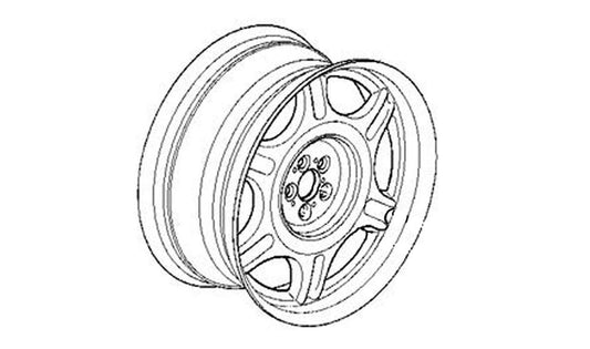 Radios de conception de roues en alliage Star 10 OEM 3611181481 pour BMW E34. BMW d'origine.