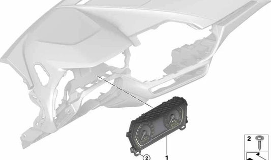 Cuadro de instrumentos (velocímetro KM/H) OEM 62105A69521 para BMW F40 y F44. Original BMW.